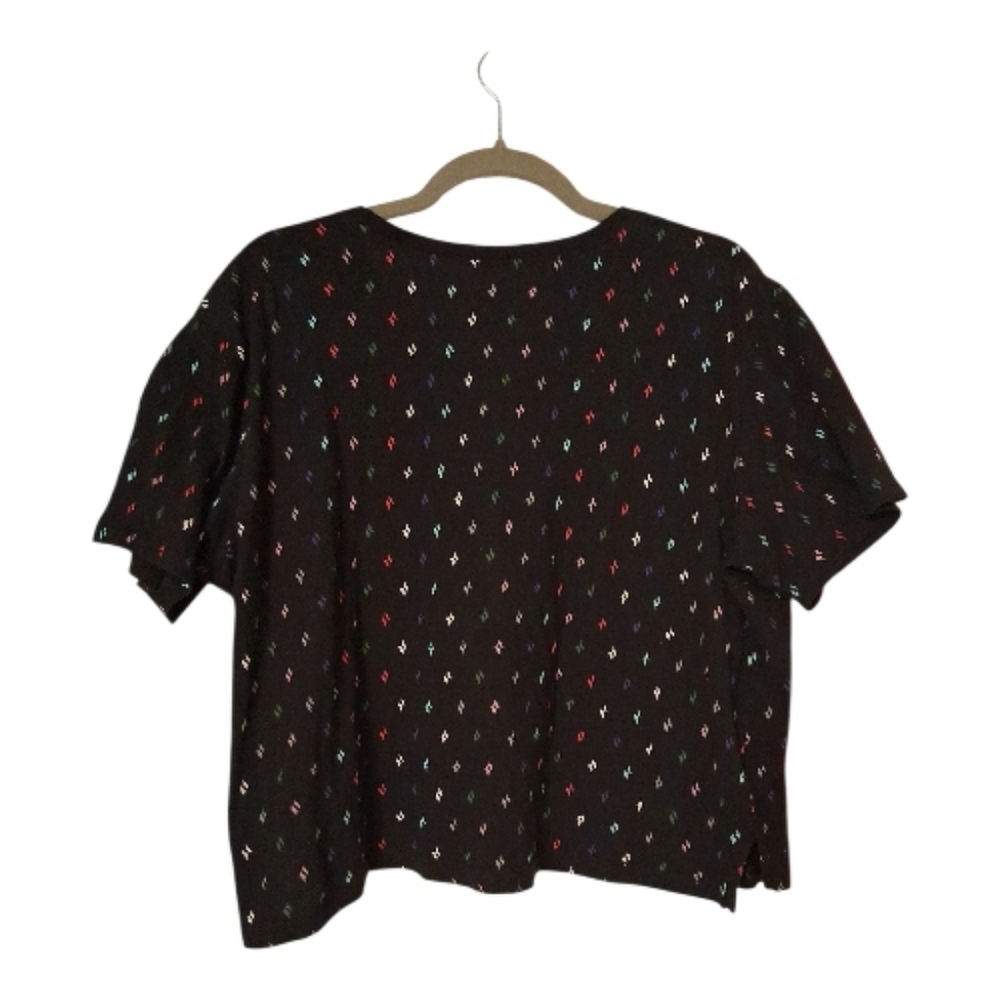 Skechers Womens Diamond Dot Graphic T-Shirt, Black, X-Large